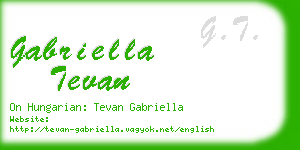 gabriella tevan business card